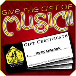 Holiday Gift Certificates - DeAngelis Studio of Music, Haverhill, MA